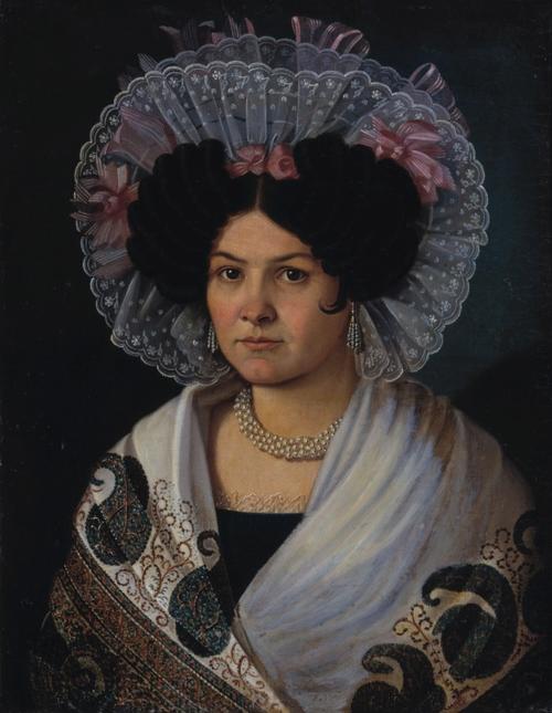 Варнек Александр Григорьевич (1782 - 1843).<br>Портрет Н.Тучниновой.<br>1827.<br>Холст, масло. 63,0х49,5 см.