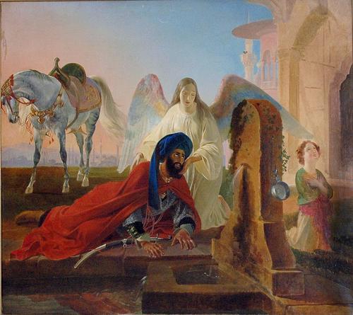 Брюллов К.П.<br>Пери и ангел.<br>1839-1843. Холст, масло.