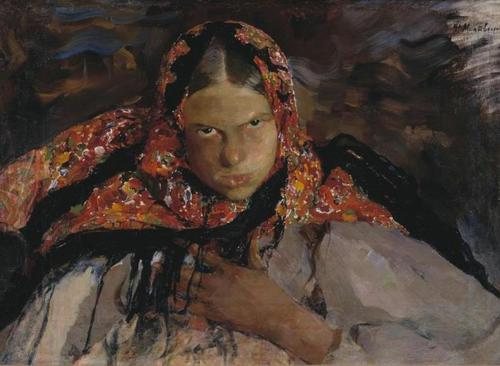 Малявин Ф.А.<br>Крестьянская  девушка.<br>1910-е. Холст, масло.