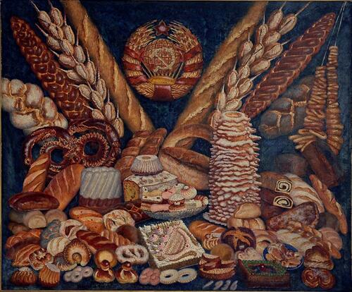 Советские хлебы.<br>1936<br>Холст, масло.  150х180<br>© Волгоградского музея изобразительных искусств имени И.И.Машкова, Волгоград
