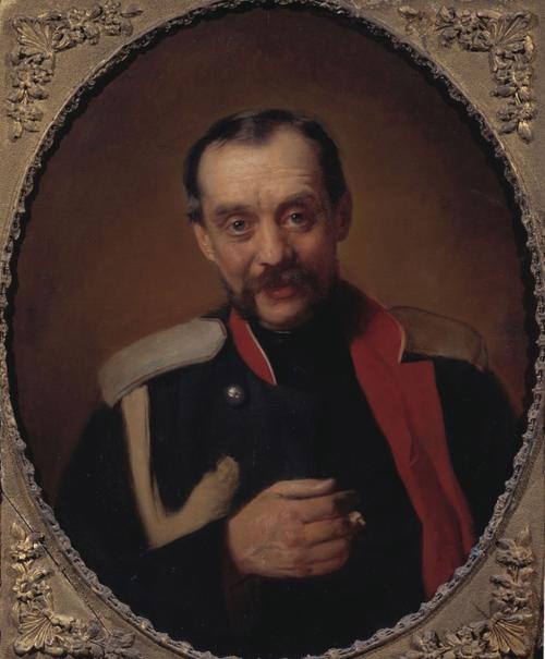 Маковский Константин Егорович (1839 - 1915).<br>Портрет композитора Ц.А.Кюи.<br>1880-1890-е.<br>Холст, масло. 75,0х60,0 см.