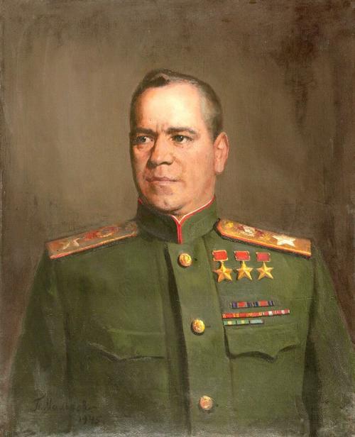 Мальков Павел Васильевич (1900–1953)<br>«Портрет маршала Советского Союза Г.К. Жукова» 1945 г.<br>Холст, масло. 105 х 85 см