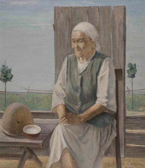 Гоманюк Леонид Петрович (1943).<br>Мать чабана.<br>1989<br>Холст, масло