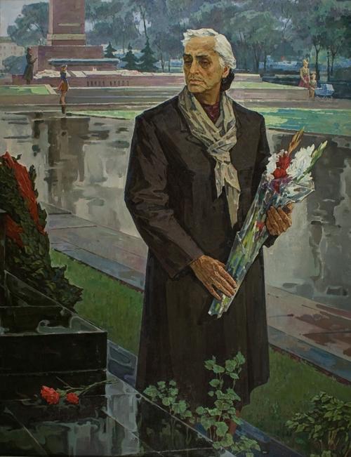 Боско Юрий Иванович (1930-2019).<br>Мать Испании. У памятника Рубену Ибаррури.<br>1974<br>Холст, масло