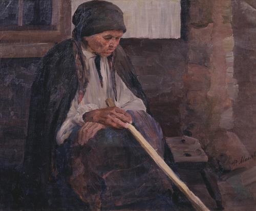 Малявин Филипп Андреевич (1869 -1940).<br>Портрет старухи.<br>Конец 1890-х.<br>Холст, масло. 71,0х87,5 см.
