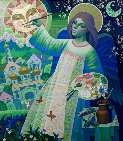 Мой ангел.<br>Холст, масло.<br>2024.