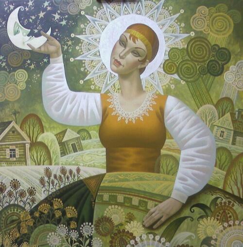 Солнышко.<br>Холст, масло.<br>2016.