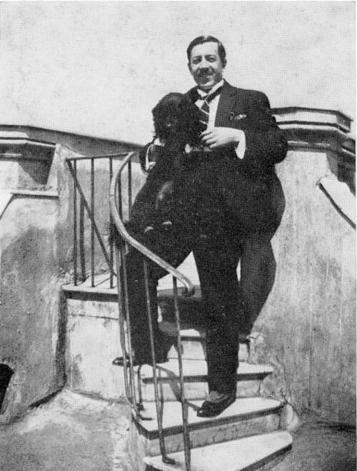И.И.Машков на крыше дома, где помещалась мастерская.<br>1914 г.