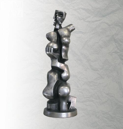 Кариатида 48х20х20 см алюминий, 1997 г. Caryatid 48x20x20 cm aluminium, 1997