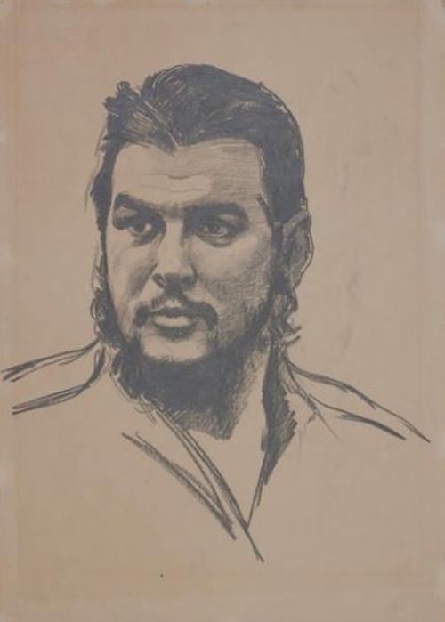 Оссовский П.П.<br>Эрнесто Че Гевара.<br>1961. Бумага, карандаш графитный.