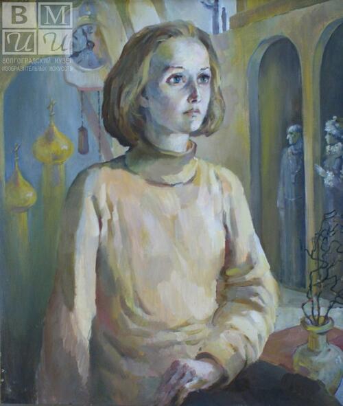 Четверокурсница. 1994 г.<br>картон, масло. 60х50